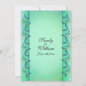 シックなシーグリーンコラム 招待状 (裏面)