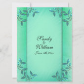 シックなシーグリーンコラム 招待状 (裏面)