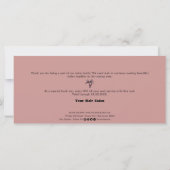 シックなシーズンの美しいと喜びブラックピンクフラットカード (裏面)