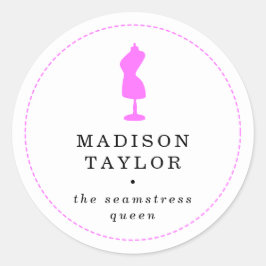 シックなシーパステーラー |ピンクマネキンホワイト ラウンドシール