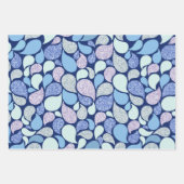 シックなシーホースガーリー海パターン赤ちゃん女の子 ラッピングペーパーシート (正面2)