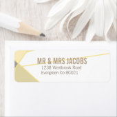 シックなジオメトリックオーバーレイ |個人差出人住所 ラベル (インサイチュ)