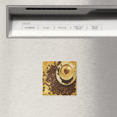 シックなジャバカプチーノコーヒービーンコーヒー愛好家 マグネット (インサイチュ (食洗機))