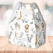 シックなジャングル動物の緑のサファリベイビーシャワー フェイバーボックス