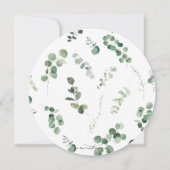 シックなジャングル動物の緑のニュートラルベビーシャワー 招待状 (裏面)