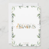 シックなジャングル動物の緑の双子ベビーシャワー 招待状 (裏面)