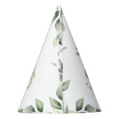 シックなジャングル動物の緑1st誕生日の男の子 パーティーハット (裏面)