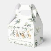 シックなジャングル動物の緑2nd誕生日2野生 フェイバーボックス (裏面サイド)