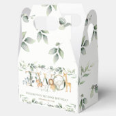 シックなジャングル動物の緑2nd誕生日2野生 フェイバーボックス (オープン)