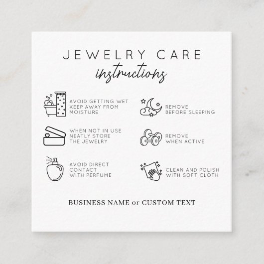 シックなジュエリー気にの指示Thank You Business エンクロージャーカード (正面)