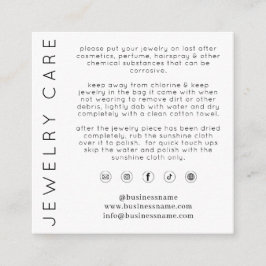 シックなジュエリー気にの指示Thank You Business エンクロージャーカード