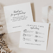 シックなジュエリー気にの指示Thank You Business エンクロージャーカード
