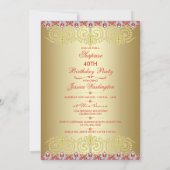 シックなジュエルティアラとフルーアデライスサプライズパーティー 招待状 (裏面)