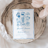 シックなスクライブルコーヒーブライダルシャワー 招待状