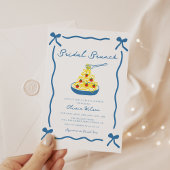 シックなスクライブルボウイタリアンブライダルシャワー 招待状