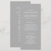 シックなスクリプシンプルトミニマルグ結婚レイ プログラム (正面/裏面)