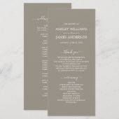 シックなスクリプシンプルトミニマルグ結婚レイ プログラム (正面/裏面)