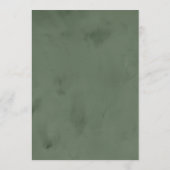 シックなスクリプトの水色の冬の緑結婚の メニュー (裏面)