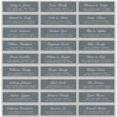 シックなスクリプトオフブラック結婚のゲスト住所 シール (正面)