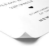 シックなスクリプトガントバスルーム結婚バスケットのサイン ポスター (角)