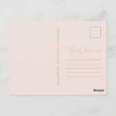 シックなスクリプトグラード発表フェスティバル金ゴールドグリッター ポストカード (裏面)