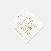 シックなスクリプトグラード発表金ゴールドグリッター スタンダードカクテルナプキン (角)