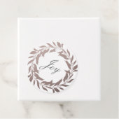 シックなスクリプトジョイパープルフォイルリースクリスマスクラス フェイバータグ (インサイチュ)