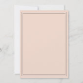 シックなスクリプトソフトピンク結婚式招待状 招待状 (裏面)