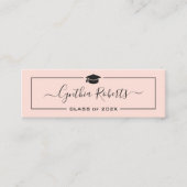 シックなスクリプトダスティバラピンク卒業 スキニー名刺 (正面)