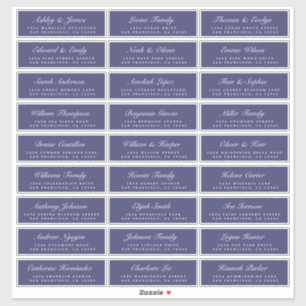 シックなスクリプトネイビー結婚ブルーズゲスト住所 シール