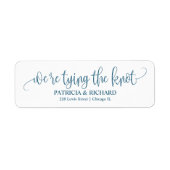 シックなスクリプトノットを結ぶ差出人住所 ラベル (正面)