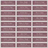 シックなスクリプトバーグンディ結婚のゲスト住所 シール (正面)