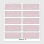 シックなスクリプトパープル結婚ズのゲスト住所 シール (シート)