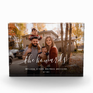 シックなスクリプトファミリの写真 フォトブロック