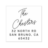 シックなスクリプトファミリ名とアドモダンレス セルフインキングスタンプ (デザイン)