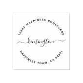 シックなスクリプトファミリ名差出人住所 ラバースタンプ (インプリント)