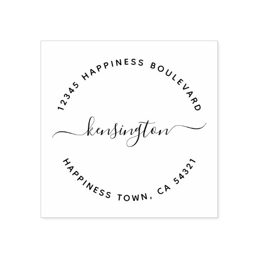 シックなスクリプトファミリ名差出人住所 ラバースタンプ (インプリント)