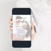 シックなスクリプトフォトオーバーレイQRコードクリー結婚ム 招待状