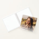 シックなスクリプトフォト卒業パーティーゲストブック ノートブック (内部)