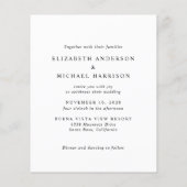 シックなスクリプトフォト結婚式招待状 (裏面)