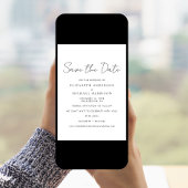 シックなスクリプトフォト セーブザデート