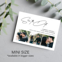 シックなスクリプトフォトMINI SIZE結婚式の日付を保存