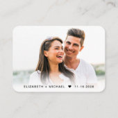 シックなスクリプトフォトQRコードクリームウェディングRSVP エンクロージャーカード (裏面)