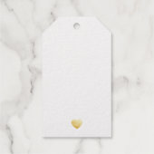 シックなスクリプトフォント私はあなたを愛しているのでことわざ金ゴールド ギフトタグ (裏面)