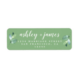 シックなスクリプトフォージグリーン差出人住所 ラベル