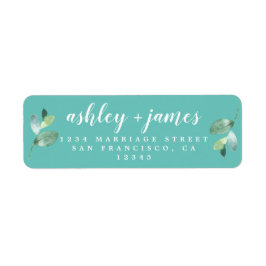 シックなスクリプトフォージブルー差出人住所 ラベル