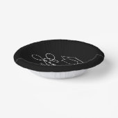 シックなスクリプトブラック卒業 ペーパーボウル (傾斜あり)