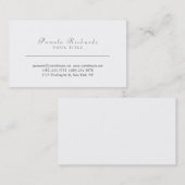 シックなスクリプトホワイトプロフェッショナル名刺 名刺 (正面/裏面)