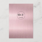 シックなスクリプトメタリックバラ金ゴールド結婚詳細 エンクロージャーカード (裏面)