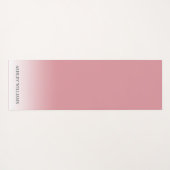 シックなスクリプトモノグラムダスティバラピンクグラデーション ヨガマット (裏面(横))